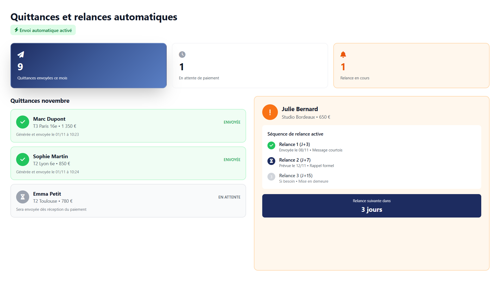Comment ça marche — Quittances et relances automatiques